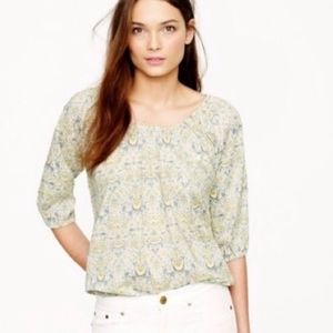 J Crew Liberty Art Fabrics Floral Peasant Blouse